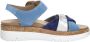 Sub55 Comfort Collection Sami 02 Sandalen Plat Blauw - Thumbnail 4