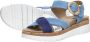 Sub55 Comfort Collection Sami 02 Sandalen Plat Blauw - Thumbnail 6