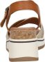 Sub55 Sandalen Hak Sandalen Hak Cognac - Thumbnail 4