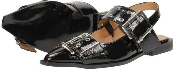 Sub55 Slingbacks Zwartlak