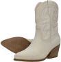 Sub55 Western boots Enkellaarsjes Hak beige - Thumbnail 5