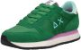 Sun68 Groene Ally Solid Nylon Sneakers voor Dames Green Dames - Thumbnail 6