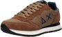 Sun68 Tom Solid Fluo Suede Nylon Hardloopschoen Brown Heren - Thumbnail 3