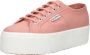 Superga 2790 Cotw Linea Veterschoenen Laag koraal rood - Thumbnail 3