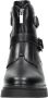 Tamaris Stoere vegan bikerboot met rits en gespen Zwart Dames - Thumbnail 4