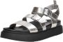 Tamaris Sandalen Plat Sandalen Plat Zilverkleur - Thumbnail 6