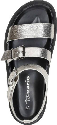 tamaris Sandalen Plat Zilver