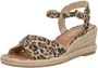 Tamaris Leopard Espadrilles met hak bruin Textiel Dames - Thumbnail 8