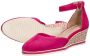 Tamaris Roze Suède Sleehak Espadrille Sandaal Pink Dames - Thumbnail 13