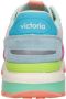 Victoria Sneakers Luna Nylon Multicolor Rosa Split Leather - Thumbnail 9