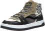 VINGINO Maxime leren sneakers zwart bruin Meisjes Leer Meerkleurig 37 - Thumbnail 10