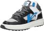 VINGINO Vito leren sneakers zwart blauw Jongens Leer Meerkleurig 30 - Thumbnail 3