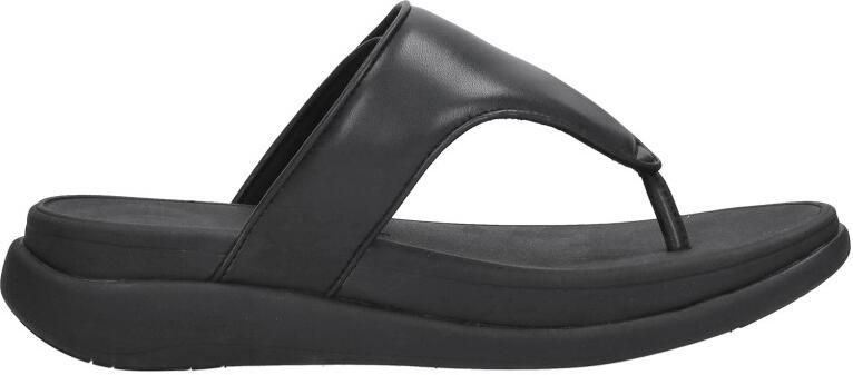 FitFlop F-Mode Go Adjustable Flatform Toe-Post Sandals -Slippers Vrouwen All Zwart - Foto 7