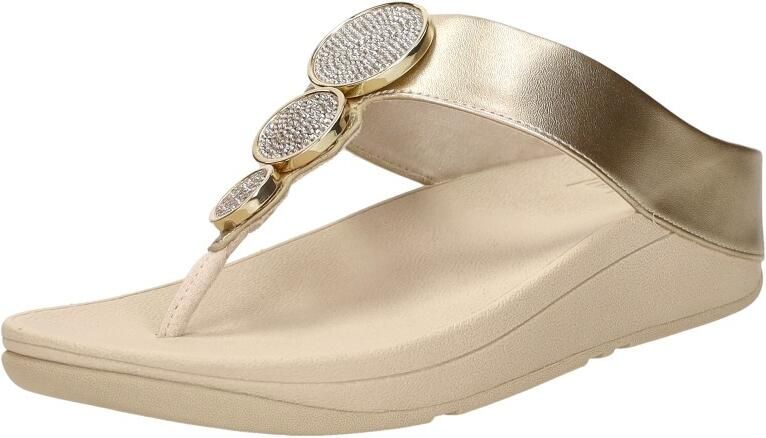 FitFlop Halo Bead-Circle Metallic Toe-Post Sandals Dames Slippers Metallic Beige - Foto 6