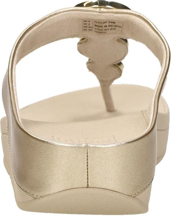 FitFlop Halo Bead-Circle Metallic Toe-Post Sandals Dames Slippers Metallic Beige - Foto 5