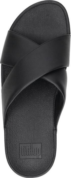 FitFlop Lulu Cross Slide Sandals Leather Dames Sandalen Zwart - Foto 10