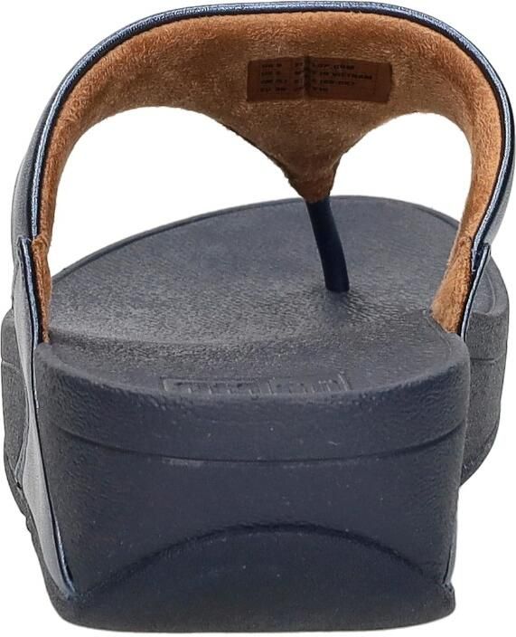 FitFlop Lulu Lederen Teenslipper Microwobbleboard-zool technologie BLAUW - Foto 6