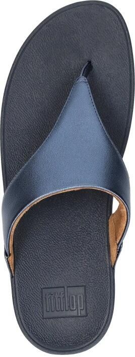 FitFlop Lulu Lederen Teenslipper Microwobbleboard-zool technologie BLAUW - Foto 10