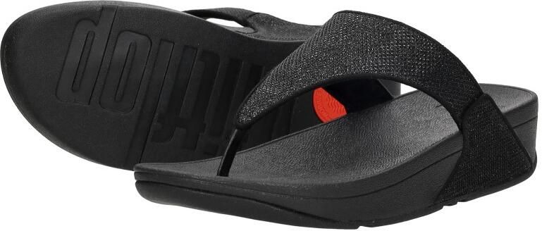 FitFlop Lulu Shimmerglitz Toe-Post Sandals Dames Sandalen Zwart - Foto 7