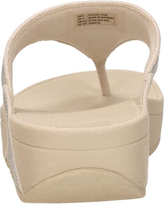 FitFlop Lulu Shimmerglitz Toe-Post Sandals Dames Sandalen Metallic Beige - Foto 9