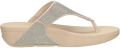 FitFlop Lulu Shimmerglitz Toe-Post Sandals Dames Sandalen Metallic Beige - Goud