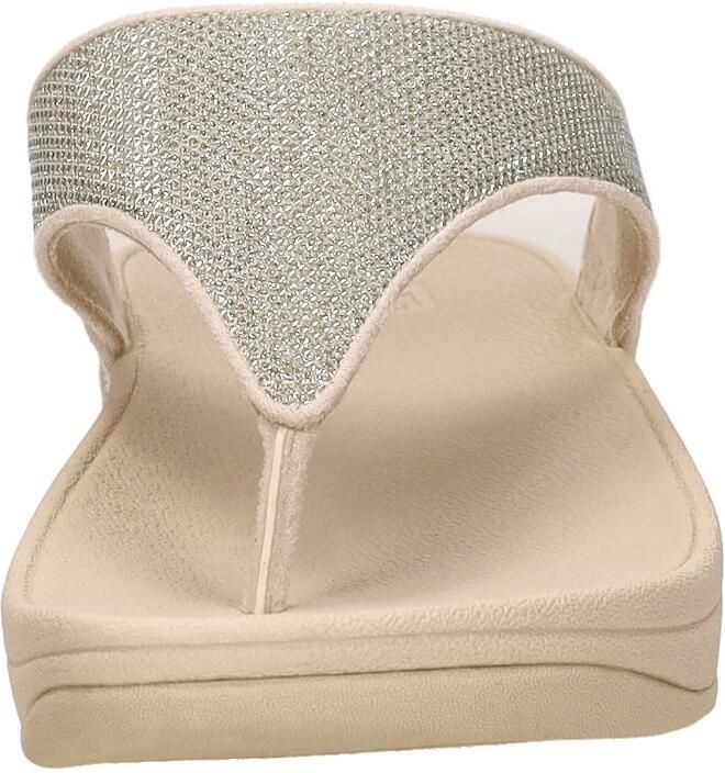 FitFlop Lulu Shimmerglitz Toe-Post Sandals Dames Sandalen Metallic Beige - Foto 8