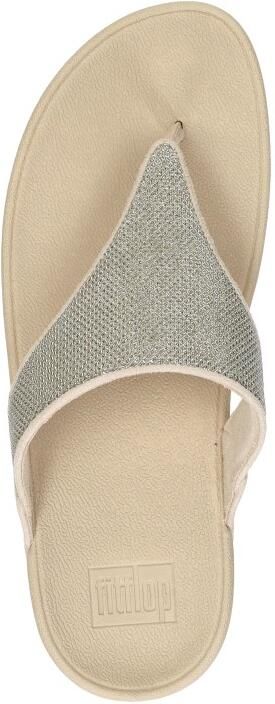 FitFlop Lulu Shimmerglitz Toe-Post Sandals Dames Sandalen Metallic Beige - Foto 13