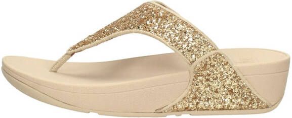 FitFlop Lulu Glitter Toe Thongs PU Glitter Teenslippers goudkleur - Foto 3