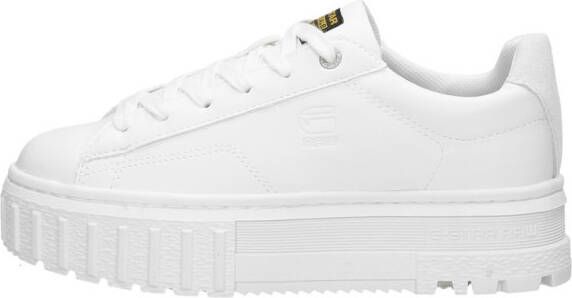 G-Star Modieuze PU Leren Sneaker met Rubberen Plateauzool White Dames - Foto 10