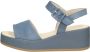 Gabor Blauwe Leren Sandalen Blue Dames - Thumbnail 2