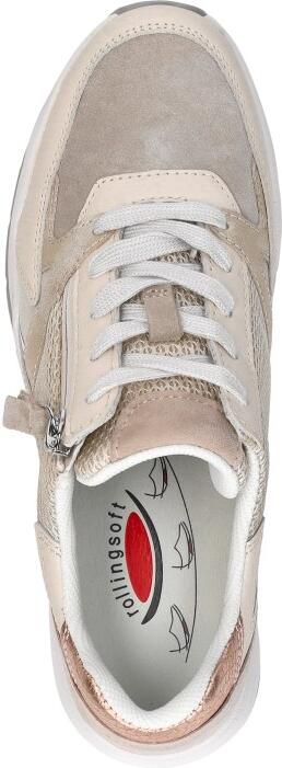 Gabor 86.878.33 Rolling Soft Sneakers beige Leer en Suede Dames Breed Beige - Foto 10