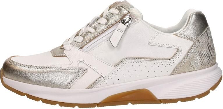 Gabor Rollingsoft Sneaker Veter en Rits Wit Goud Leer - Foto 8