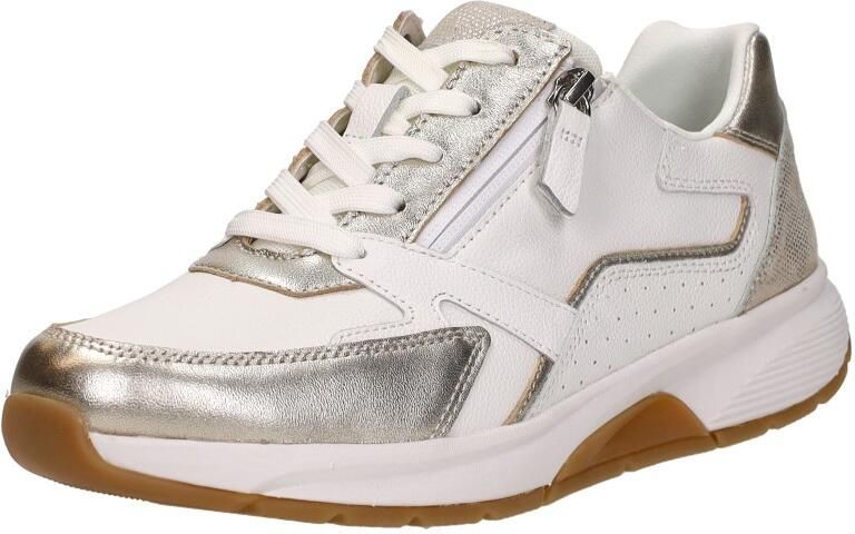 Gabor Rollingsoft Sneaker Veter en Rits Wit Goud Leer - Foto 10