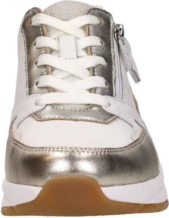 Gabor Rollingsoft Sneaker Veter en Rits Wit Goud Leer - Foto 9