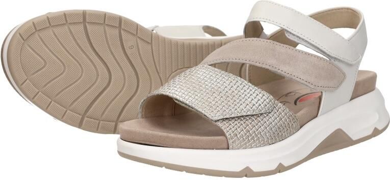 Gabor 86.882.61 Rolling Soft Sandalen Beige Met goud Leer Dames Beige Goud - Foto 12