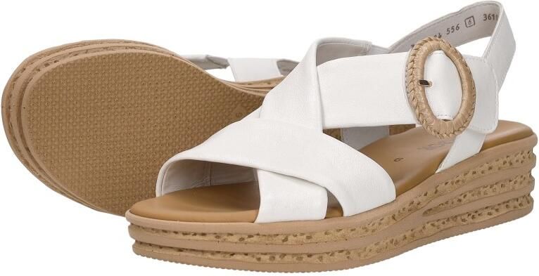 Gabor Sleehaksandaaltjes zomerschoen bandjessandaal klittenbandsluiting onder de decoratieve gesp - Foto 15