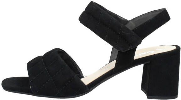 Gabor Zwarte Suède Sandalette met 6cm Hak Black Dames - Foto 3