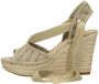 GUESS Bruin Tinten Halona Espadrilles Met Sleehak Dames Beige - Thumbnail 3