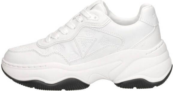 GUESS Hapyy Sneakers Dames Leren Sneaker Wit