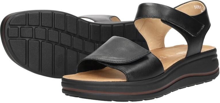 Hartjes 132.2002 10 01.00 H Zwarte Leren Sandalen 100% Chroomvrij Zwart - Foto 11