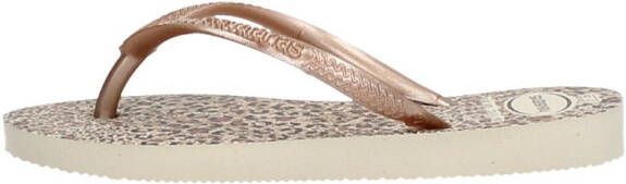 Havaianas Kids Slim Animals teenslippers roségoud panterprint - Foto 9