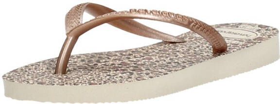 Havaianas Kids Slim Animals teenslippers roségoud panterprint - Foto 7