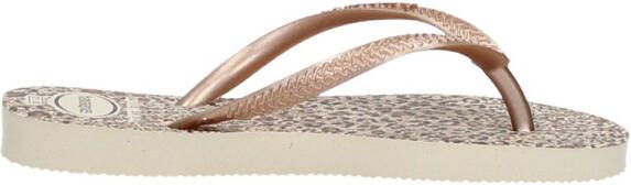 Havaianas Kids Slim Animals teenslippers roségoud panterprint - Foto 10
