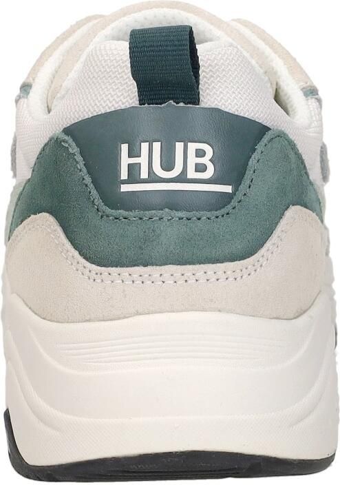 HUB Glide chunky suède sneakers beige groen - Foto 6