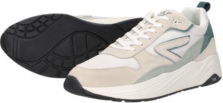 HUB Glide chunky suède sneakers beige groen - Foto 7
