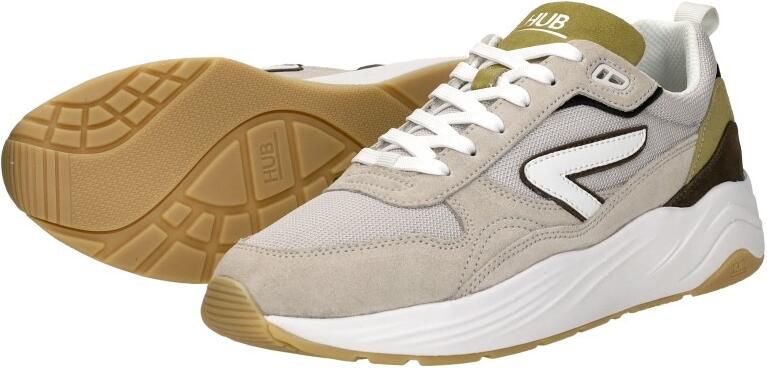 Hub Glide light bone white dark olive Suede Heren - Foto 7