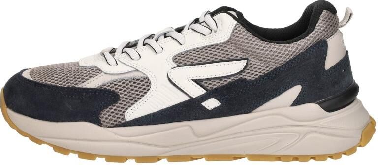 HUB Grid M37 suède sneakers grijs groen wit - Foto 3