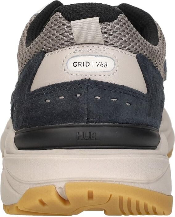 HUB Grid M37 suède sneakers grijs groen wit - Foto 5