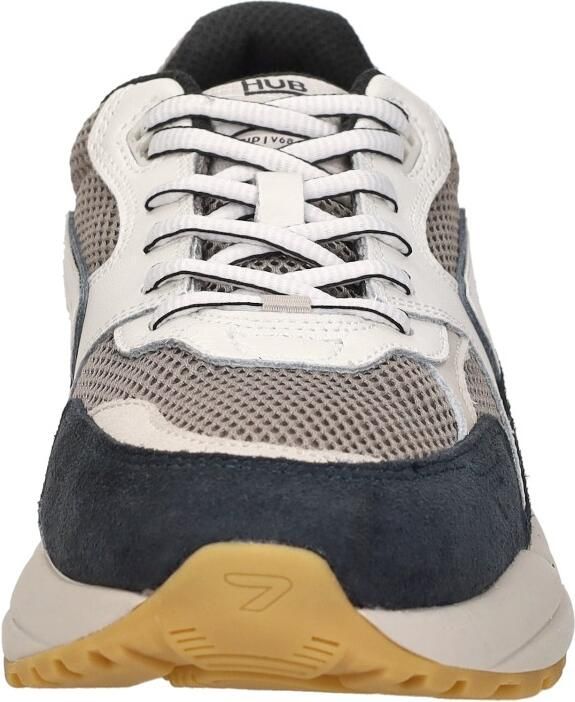 HUB Grid M37 suède sneakers grijs groen wit - Foto 4
