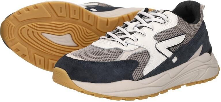 HUB Grid M37 suède sneakers grijs groen wit - Foto 7